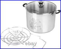 Harvest Stainless Steel 20 Qt Canning Pot with Rack Water Bath or Steam Can