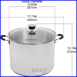 Harvest Stainless Steel 20 Qt Canning Pot with Rack Water Bath or Steam Can