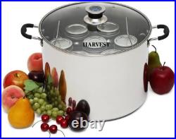 Harvest Stainless Steel 20 Qt Canning Pot with Rack Water Bath or Steam Can