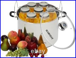 Harvest Stainless Steel 20 Qt Canning Pot with Rack Water Bath or Steam Can