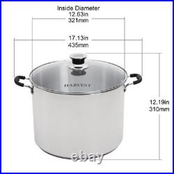 Harvest Stainless Steel 20 Qt Canning Pot with Rack Water Bath or Steam Canning