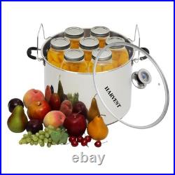 Harvest Stainless Steel 20 Qt Canning Pot with Rack Water Bath or Steam Canning