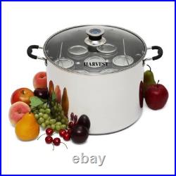 Harvest Stainless Steel 20 Qt Canning Pot with Rack Water Bath or Steam Canning