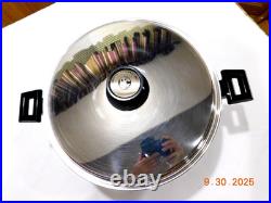 Health Cookware 12 Quart Stock Pot 7 Ply T304ss Titanium Stainless Regal Ware