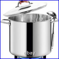 Heavy-Duty 20QT Induction Stock Pot with Tempered Glass Lid Healthy Design Heavy-Duty 20QT Induction Stock Pot with Tempered Glass Lid Healthy Design
