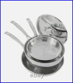 Henckels 10 piece Tri Ply 18/10 Stainless Steel Cookware Set Saute Fry Pans