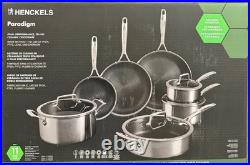 Henckels Paradigm HEX Ceramic 11-piece Cookware Set Tri-Ply Hybrid Non-Stick New