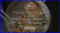 Heritage Steel Titanium Series 4 Quart Sauce Pot with Lid USA 14404
