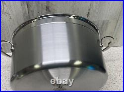Hestan Probond Stainless-Steel 8qt Covered Stockpot with Lid New out of box $360