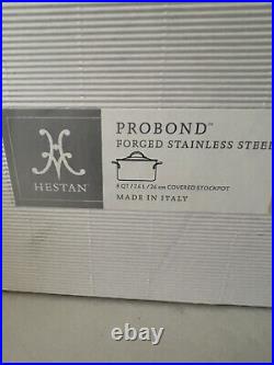 Heston Probond 8 Quart Stockpot NIB Professional Stainless Steel Made In Italy