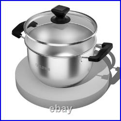Home Kitchen Stainless Steel Soup Pot Heatproof Handle Ideal for Kitchen