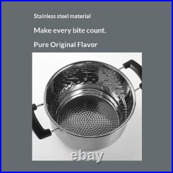 Home Kitchen Stainless Steel Soup Pot Heatproof Handle Ideal for Kitchen