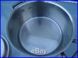 Huge copper stock pot stainless steel bourgeat 28 cm 11 inch with lid BOURGEAT