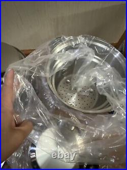 ICook 8 Quarts Cookware Surgical Stainless Stock Pot Set Waterless Cookware new