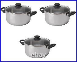 IKEA ANNONS 5.3 Qt Stainless Steel Pot With Glass Lid Kitchen cookware Durable