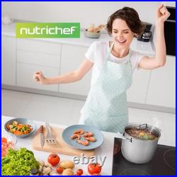 Induction Compatible 15-Quart Stock Pot Stainless Steel with Glass Lid