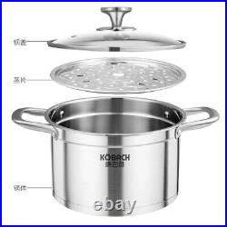 Induction Stainless Steel Large Stock Pot Cooking Stew Soup kitchen 4L Free Ship