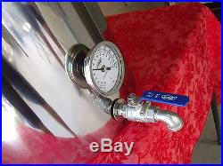 Jarhill 18/0 Stainless Steel Brew Kettle with Thermometer & Valve Avail in 4 Sz