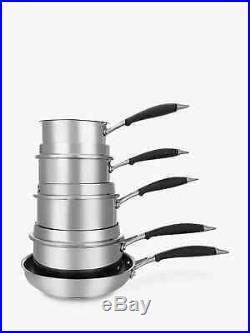 John lewis 5 pc pan set stainless steel with soft grip handles royal mail 48