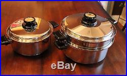 KITCHEN CRAFT West Bend 6 QT Roaster Stock Pot & Steamer & 4 QT With Cover Lot