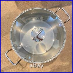 KRONA Norpro 16 Quart Stock Pot w Vented Glass Lid 18/10 Stainless Steel Inox