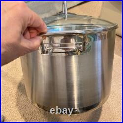 KRONA Norpro 16 Quart Stock Pot w Vented Glass Lid 18/10 Stainless Steel Inox