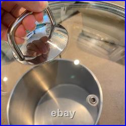 KRONA Norpro 16 Quart Stock Pot w Vented Glass Lid 18/10 Stainless Steel Inox