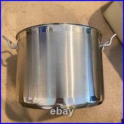 KRONA Norpro 16 Quart Stock Pot w Vented Glass Lid 18/10 Stainless Steel Inox