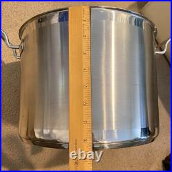 KRONA Norpro 16 Quart Stock Pot w Vented Glass Lid 18/10 Stainless Steel Inox