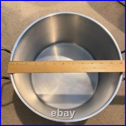 KRONA Norpro 16 Quart Stock Pot w Vented Glass Lid 18/10 Stainless Steel Inox