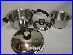 KarenWare 7 Ply Induct A-Core Stainless Steel 6 qt. & 3 qt. Cookware withCovers