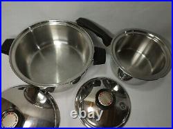 KarenWare 7 Ply Induct A-Core Stainless Steel 6 qt. & 3 qt. Cookware withCovers