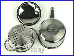 Kenmore 10-Piece Stainless Steel Cookware Set Skillets, Stockpot, Saucepan