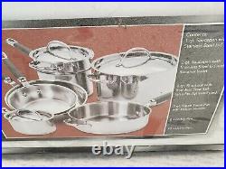Kenmore Stainless Steel 10 Piece Set Pots Pans New in Box Cookware Set