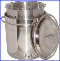 King Kooker 44 qt. Stainless Steel Stock Pot with Basket and Steam Rim
