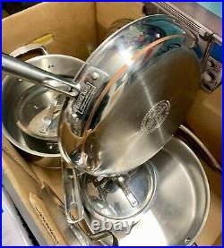 Kirkland Signature 10-piece 5-ply Clad Stainless Steel Cookware Gently Used