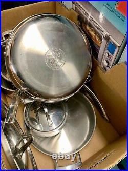 Kirkland Signature 10-piece 5-ply Clad Stainless Steel Cookware Gently Used