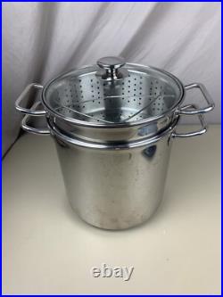 Kirkland Signature Professional 12 QT Stock Pot with 2 Steamers & Lid