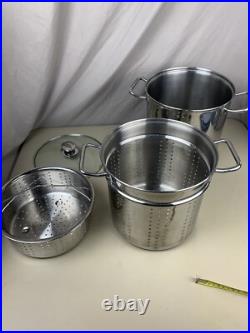 Kirkland Signature Professional 12 QT Stock Pot with 2 Steamers & Lid