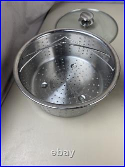 Kirkland Signature Professional 12 QT Stock Pot with 2 Steamers & Lid