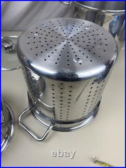 Kirkland Signature Professional 12 QT Stock Pot with 2 Steamers & Lid