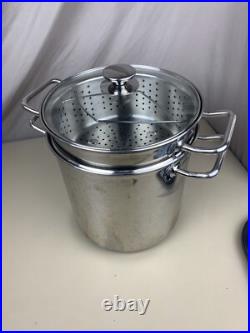 Kirkland Signature Professional 12 QT Stock Pot with 2 Steamers & Lid