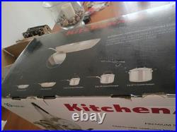 KitchenAid 10 Pc Premium Stainless Steel Cookware Set Pots Pans Induction NIB