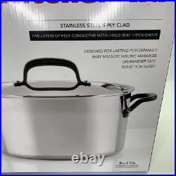 KitchenAid 8 Qt. / 7.6 L Stainless Steel 5-Ply Covered Stockpot
