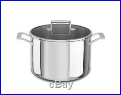 KitchenAid Tri-Ply 16 Qt Stainless Steel Stockpot with Glass Lid