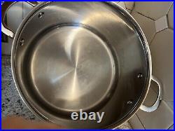 Kitchen Aid 12 Qt Stock Pot 5 Ply Multicore Ss Clad Cookware