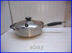 Kitchen Charm Royal Prestige T304 Surgical Stainless 4.5 Qt Stockpot Fry Pan Lid