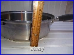 Kitchen Charm Royal Prestige T304 Surgical Stainless 4.5 Qt Stockpot Fry Pan Lid
