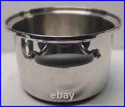 Kitchen Charm Royal Prestige T304 Surgical Stainless 4 Qt Stockpot Fry Pan & Lid