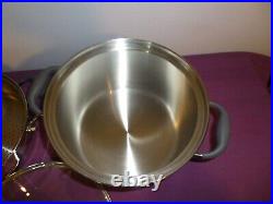 Kitchen Charm Royal Prestige T304 Surgical Stainless 4 Qt Stockpot with Steamer